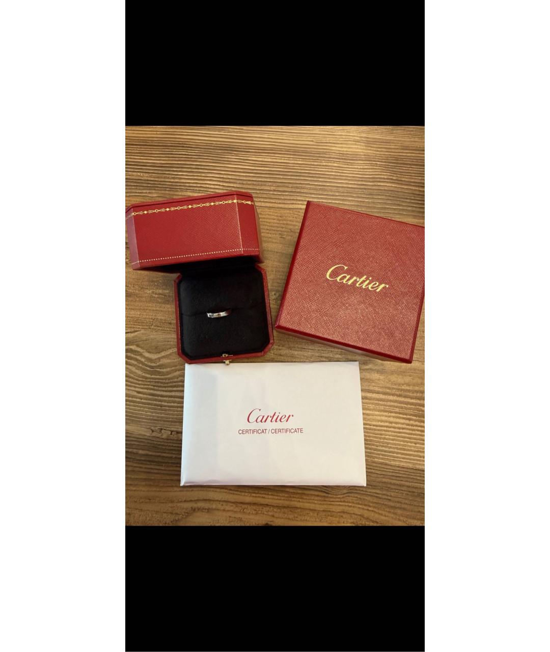 CARTIER Белое платиновое кольцо, фото 2