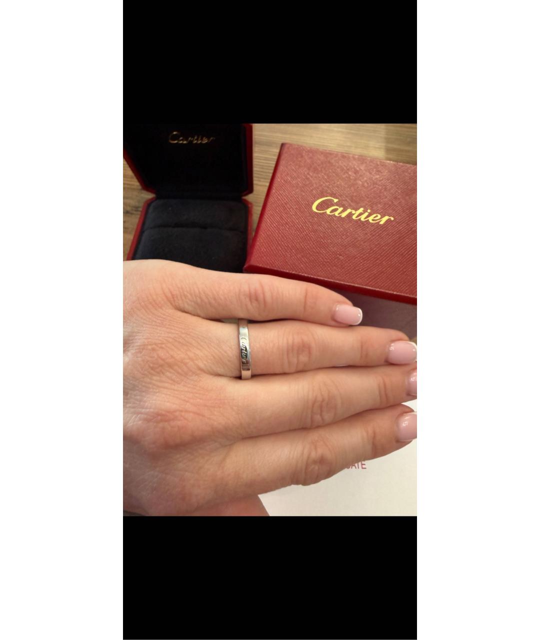 CARTIER Белое платиновое кольцо, фото 3