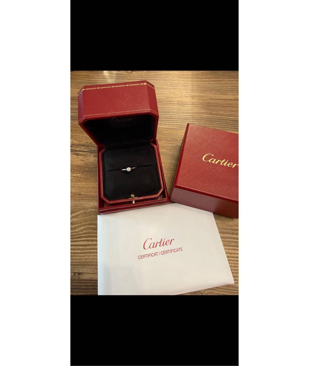 CARTIER Белое платиновое кольцо, фото 2