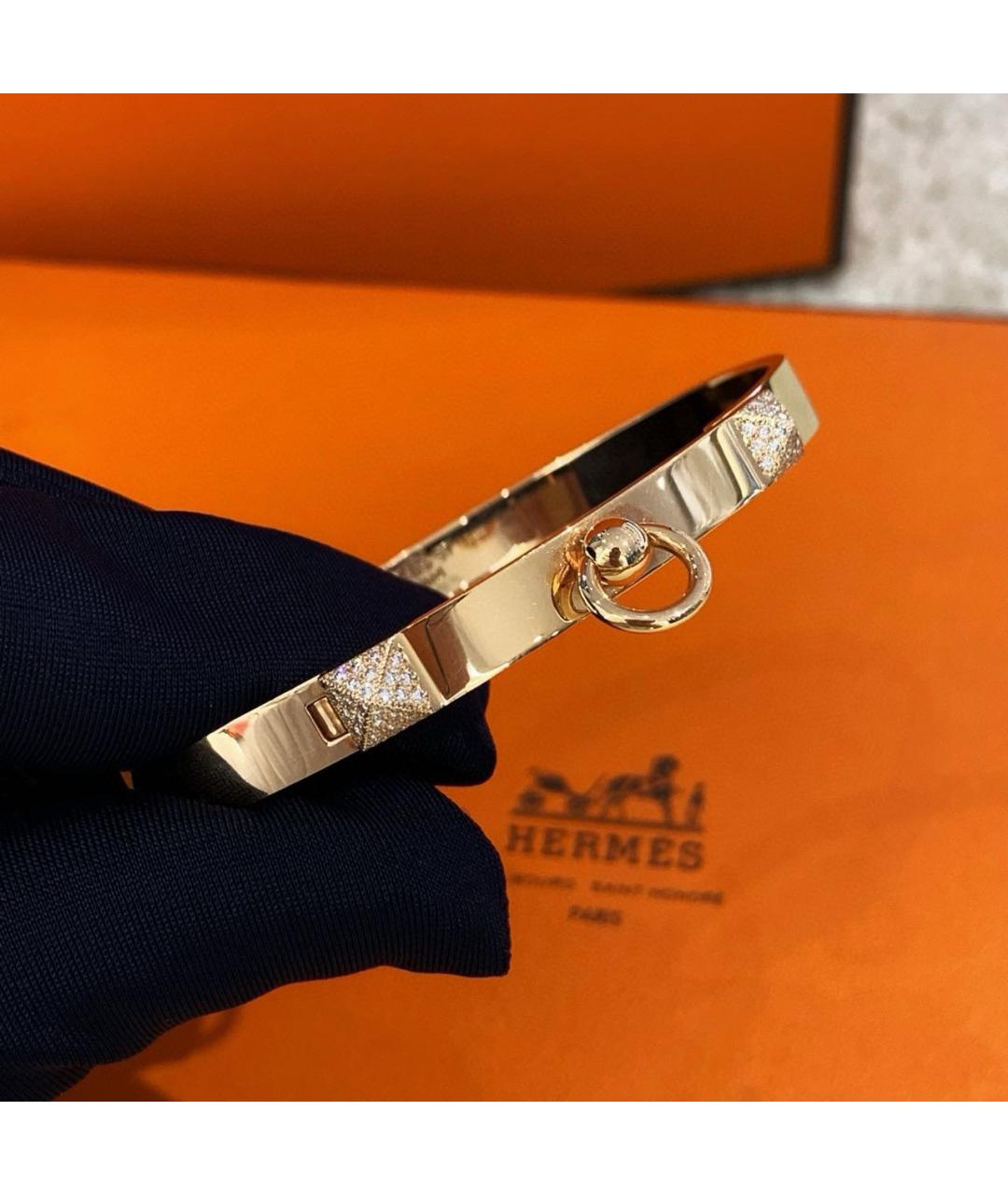 HERMES Золотой браслет из розового золота, фото 4