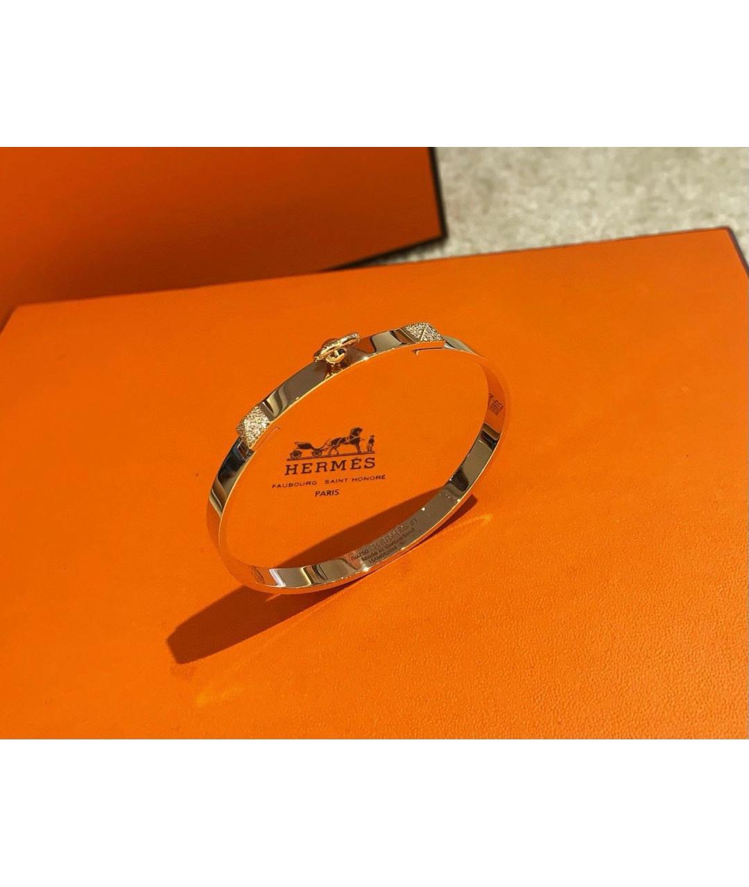 HERMES Золотой браслет из розового золота, фото 2