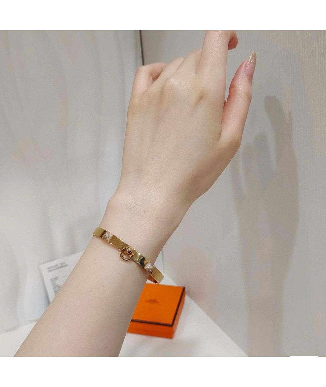 HERMES Золотой браслет из розового золота, фото 7