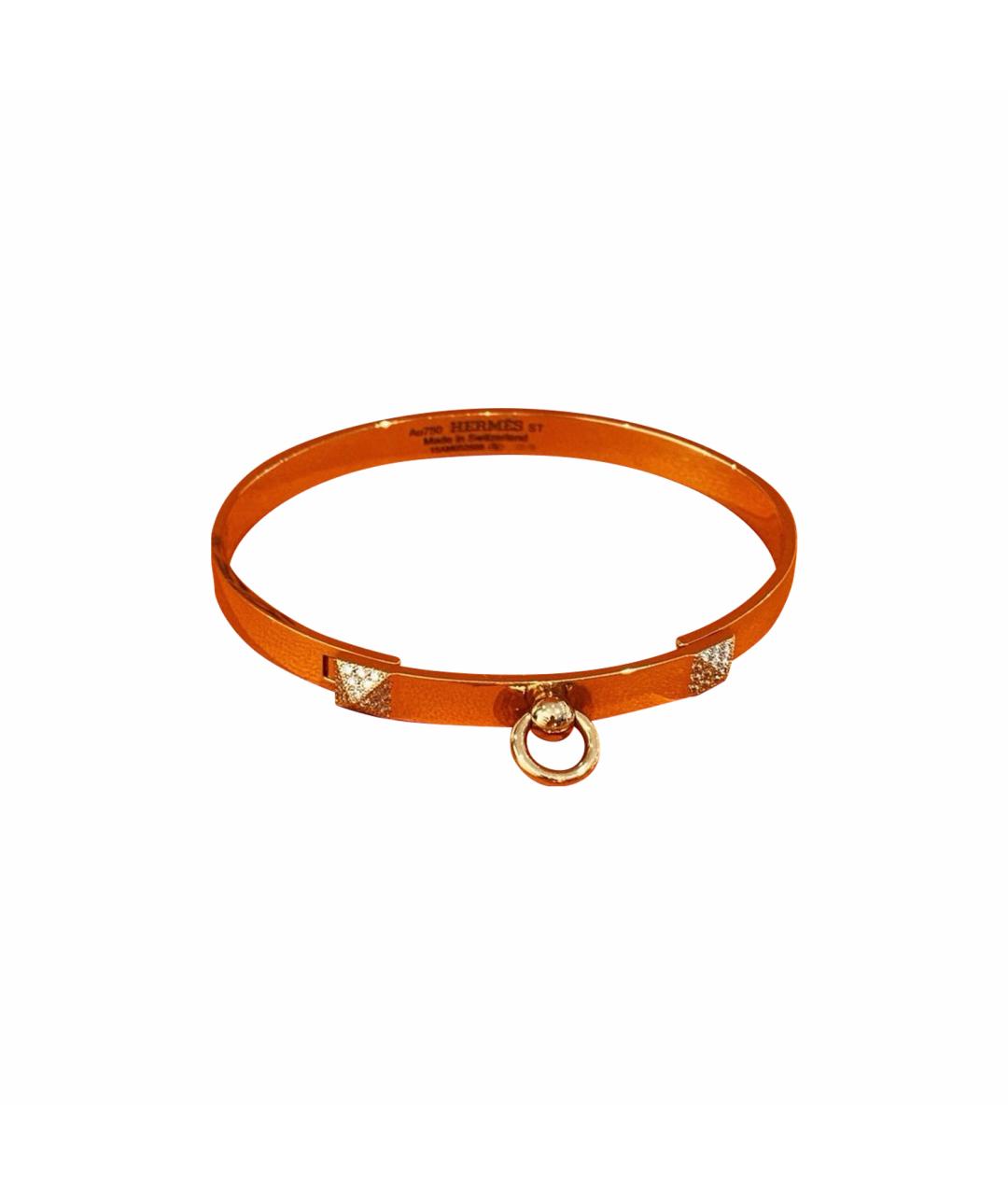 HERMES Золотой браслет из розового золота, фото 1