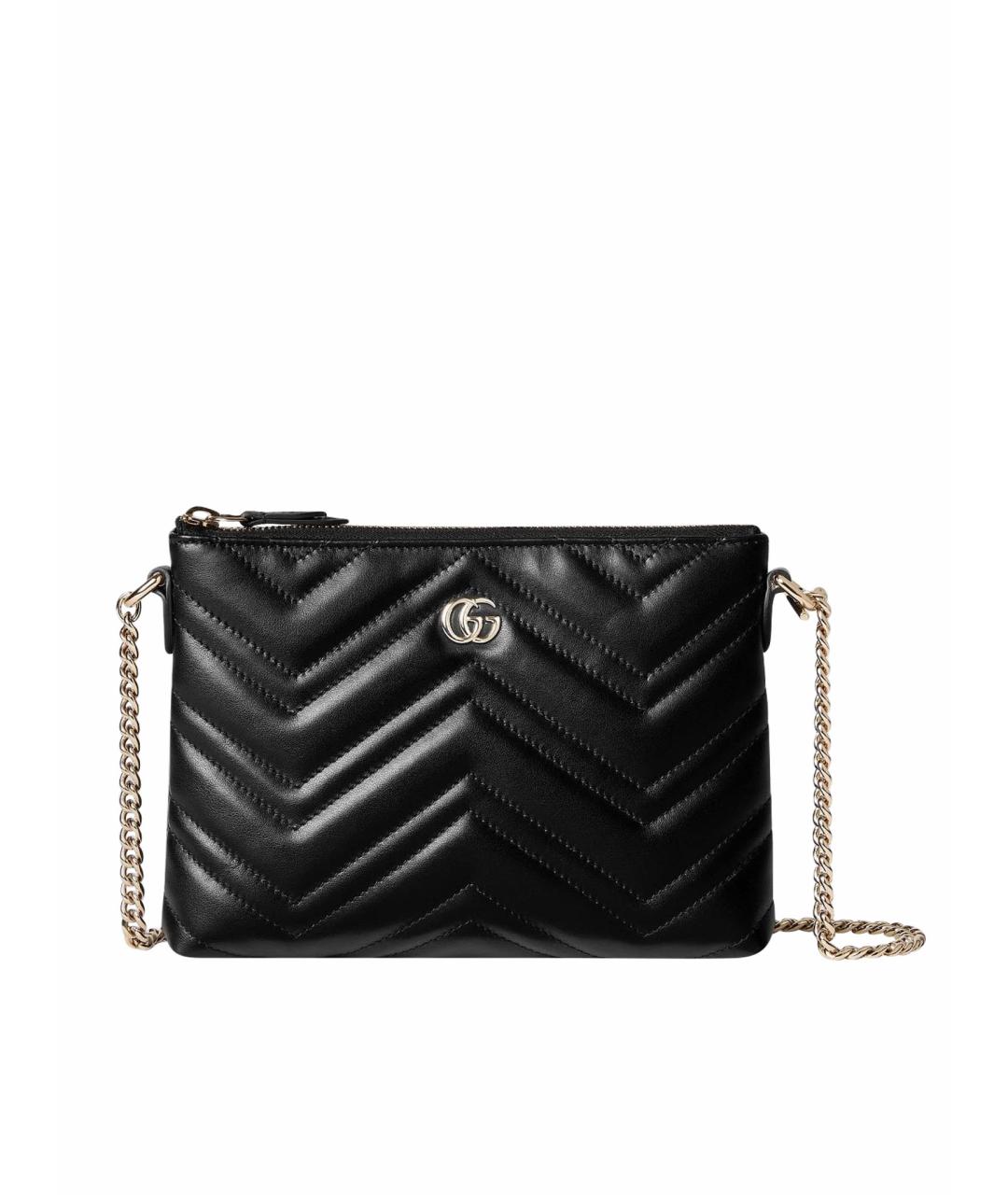 GUCCI Черная кожаная сумка через плечо, фото 1