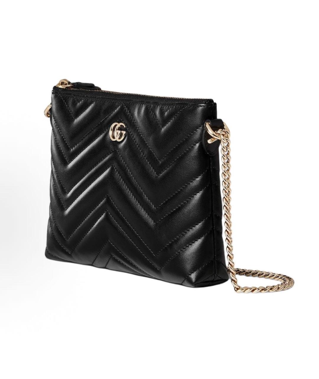 GUCCI Черная кожаная сумка через плечо, фото 2