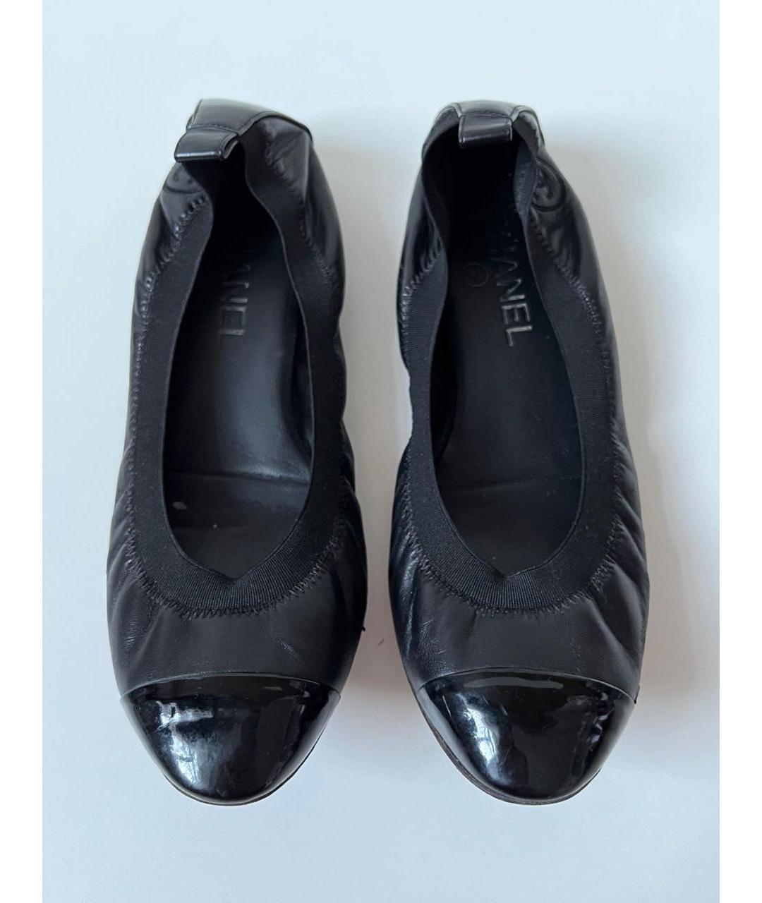 CHANEL Черные балетки, фото 2