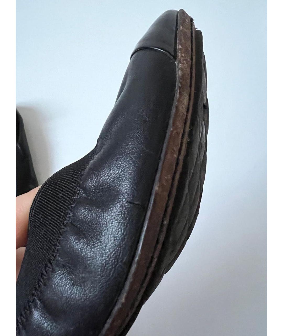 CHANEL Черные балетки, фото 7