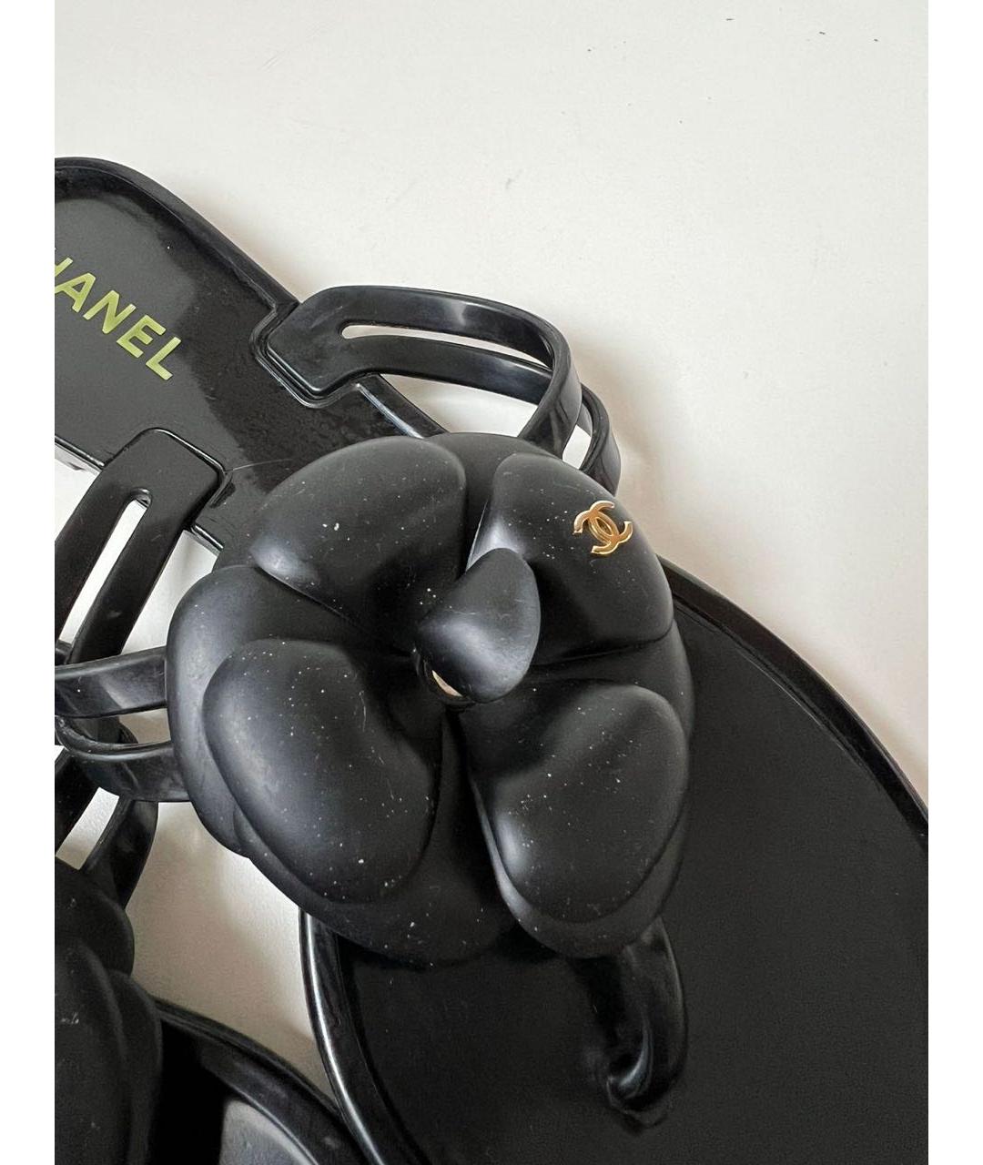 CHANEL Черные шлепанцы, фото 8
