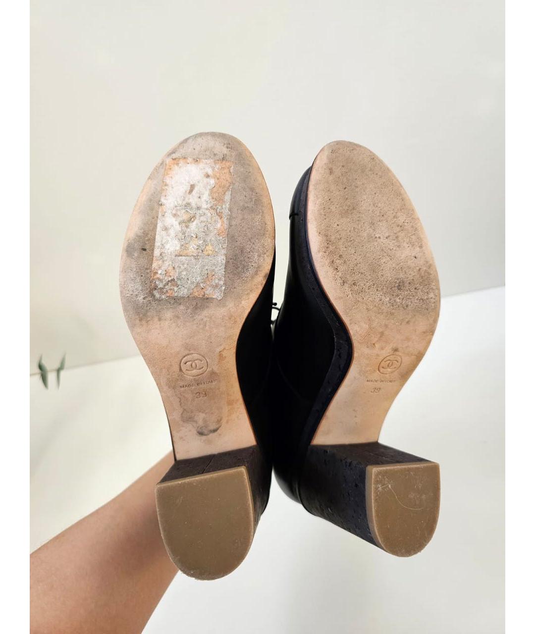 CHANEL Черные кожаные ботильоны, фото 7