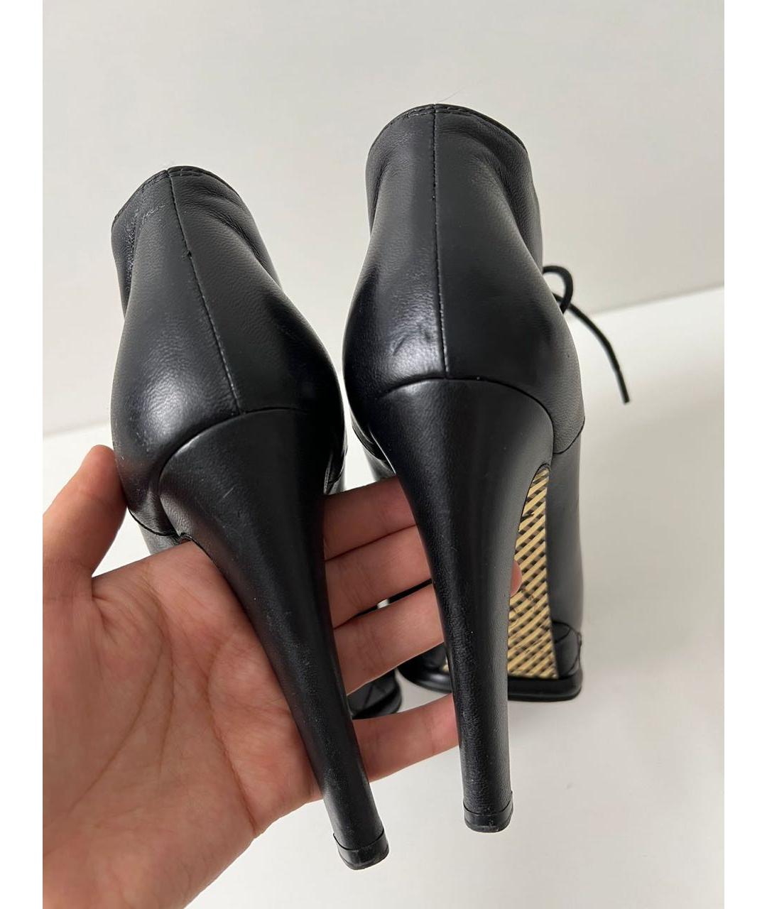 CHANEL Черные кожаные ботильоны, фото 4
