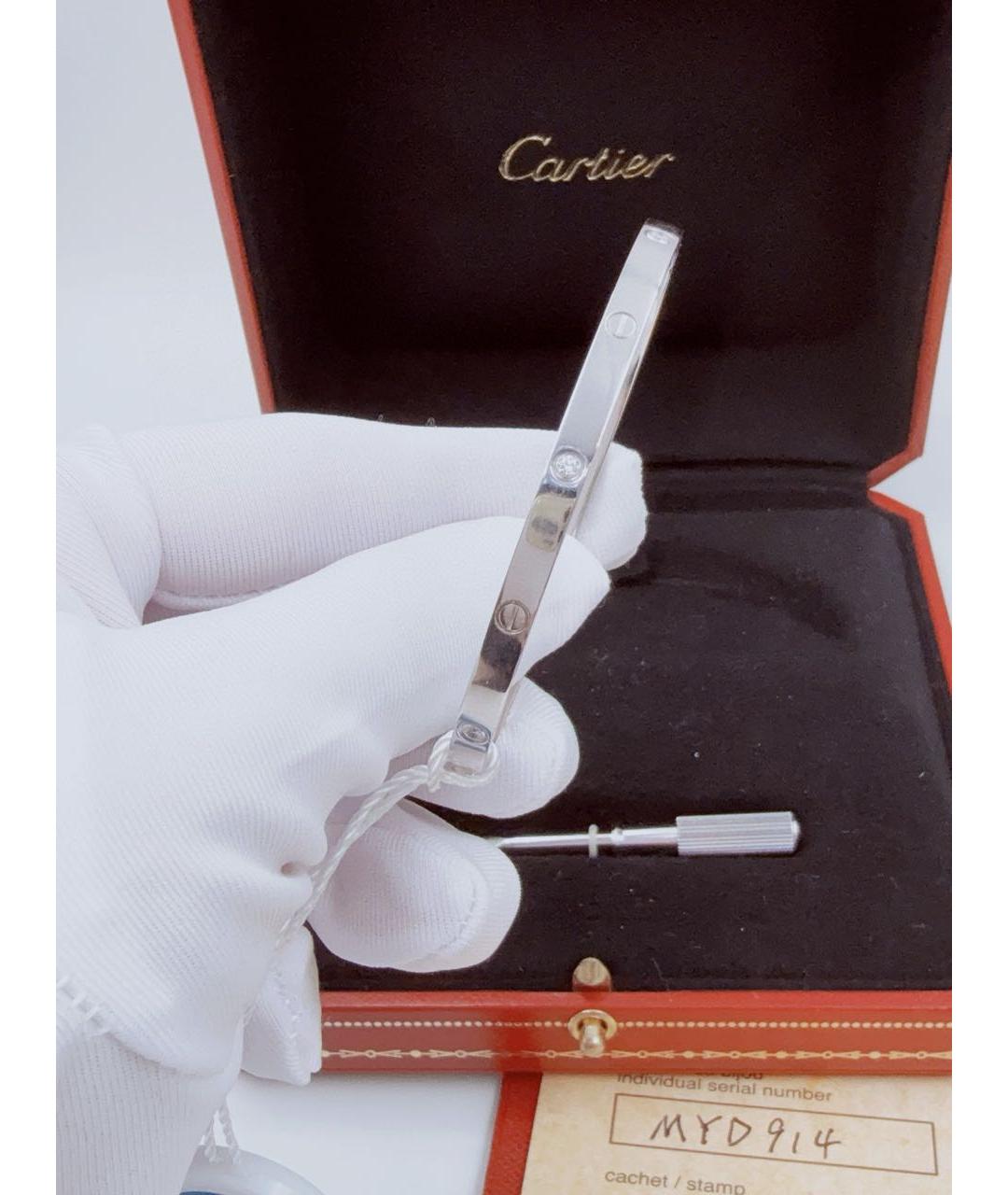 CARTIER Серебрянный браслет из белого золота, фото 4