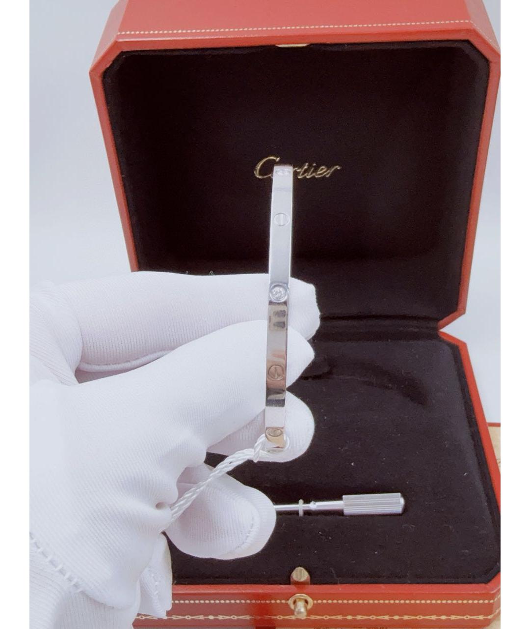 CARTIER Серебрянный браслет из белого золота, фото 3