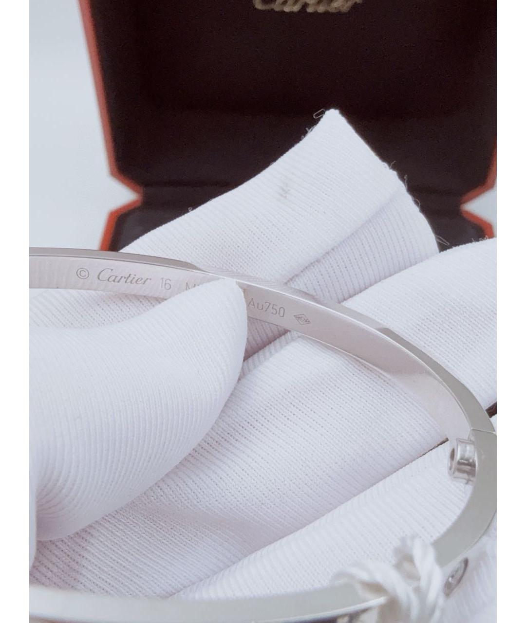 CARTIER Серебрянный браслет из белого золота, фото 6
