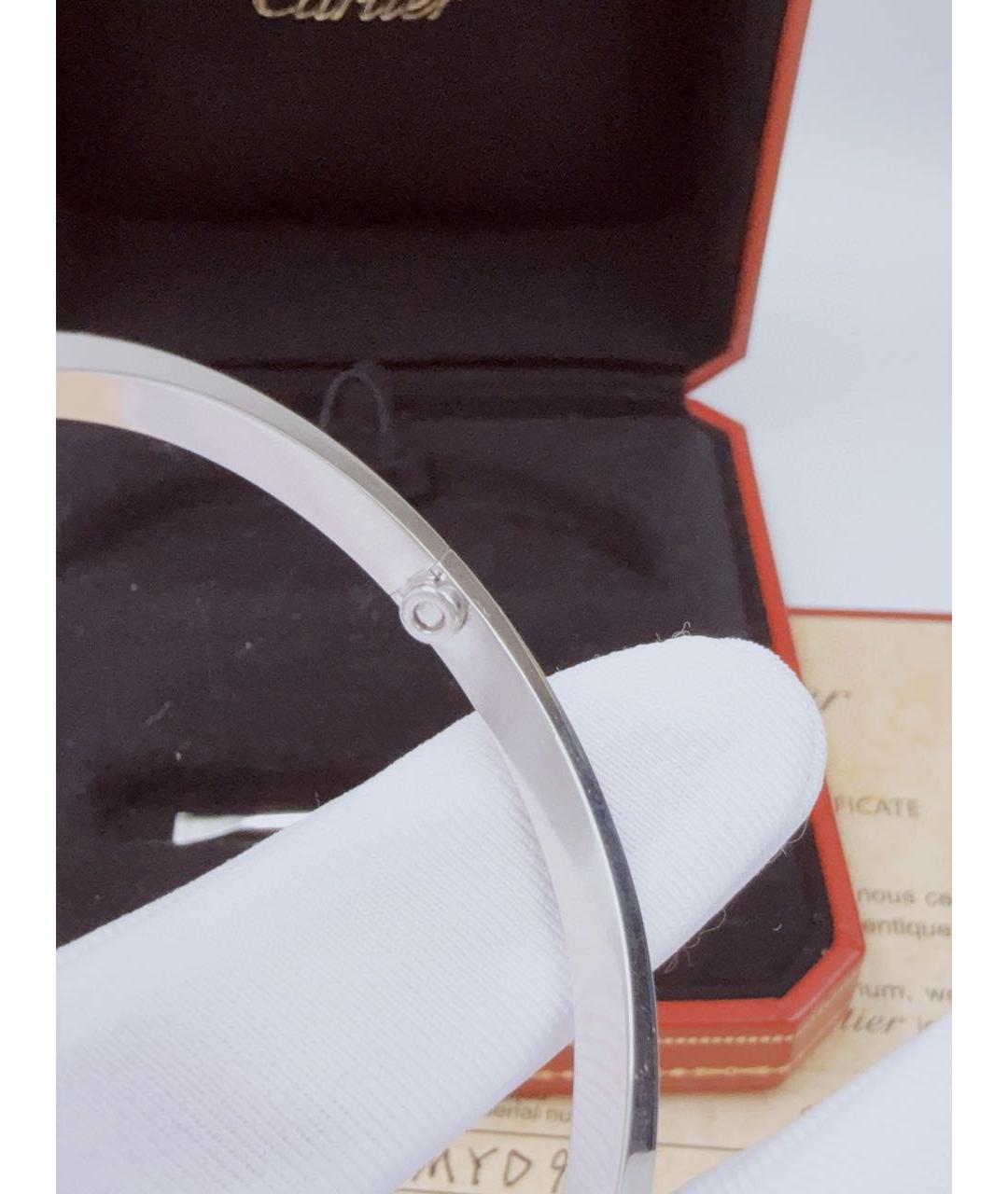 CARTIER Серебрянный браслет из белого золота, фото 8