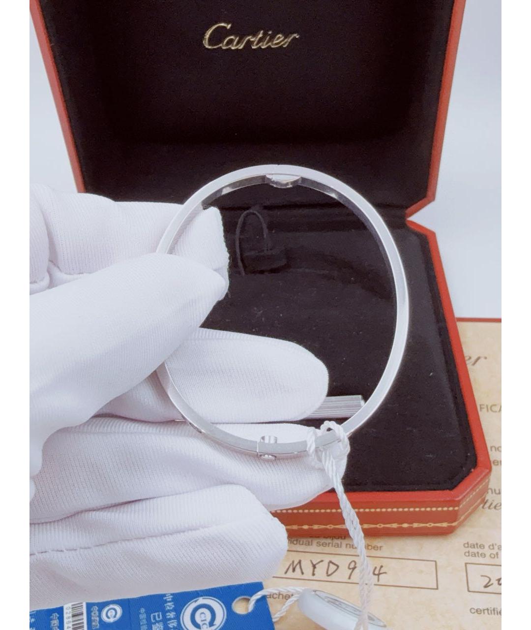 CARTIER Серебрянный браслет из белого золота, фото 5