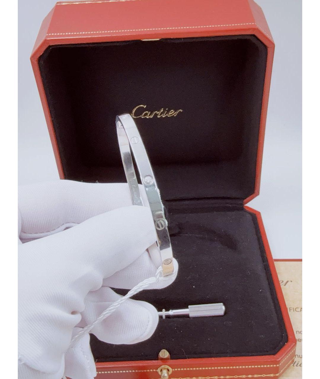 CARTIER Серебрянный браслет из белого золота, фото 7