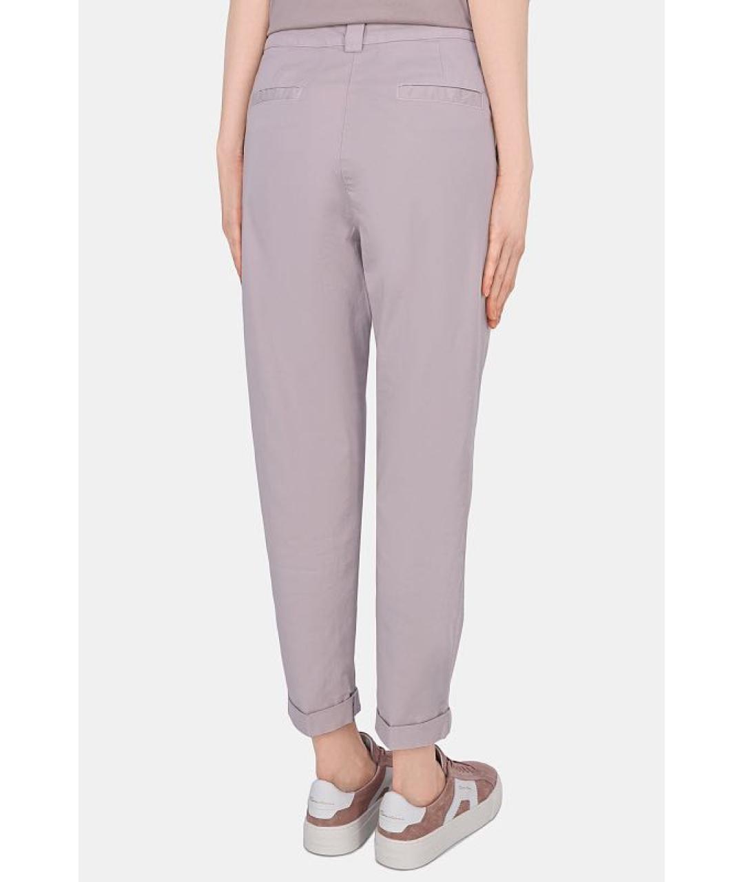 FABIANA FILIPPI Бежевые хлопко-эластановые брюки узкие, фото 3