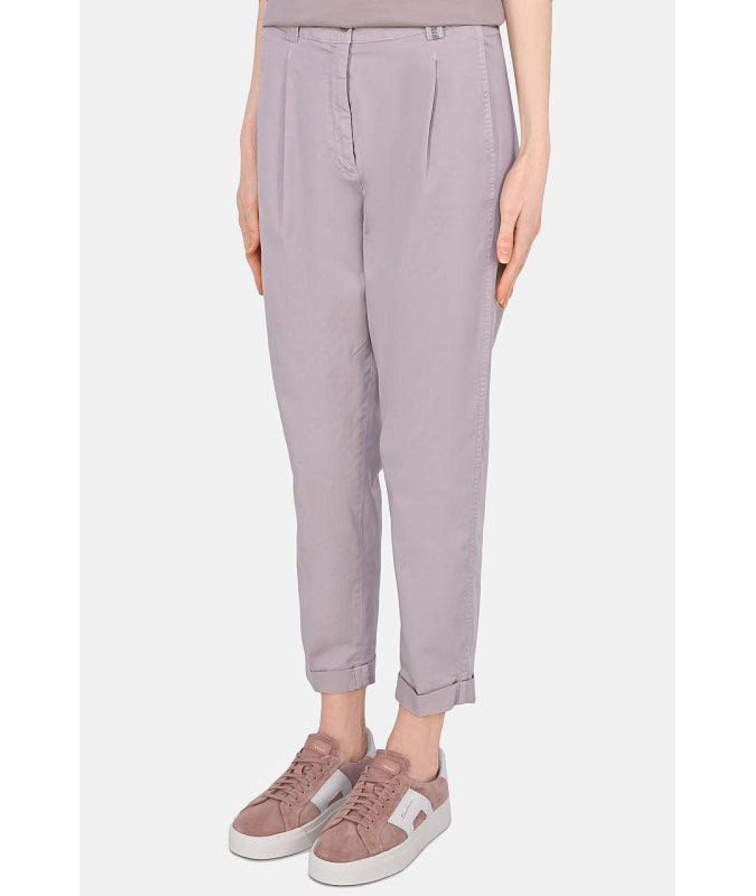 FABIANA FILIPPI Бежевые хлопко-эластановые брюки узкие, фото 2