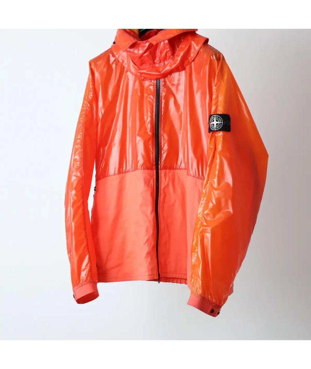 STONE ISLAND Оранжевая полиуретановая куртка, фото 2