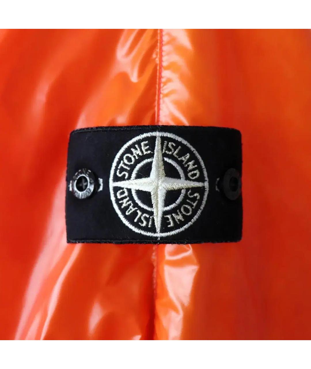 STONE ISLAND Оранжевая полиуретановая куртка, фото 5