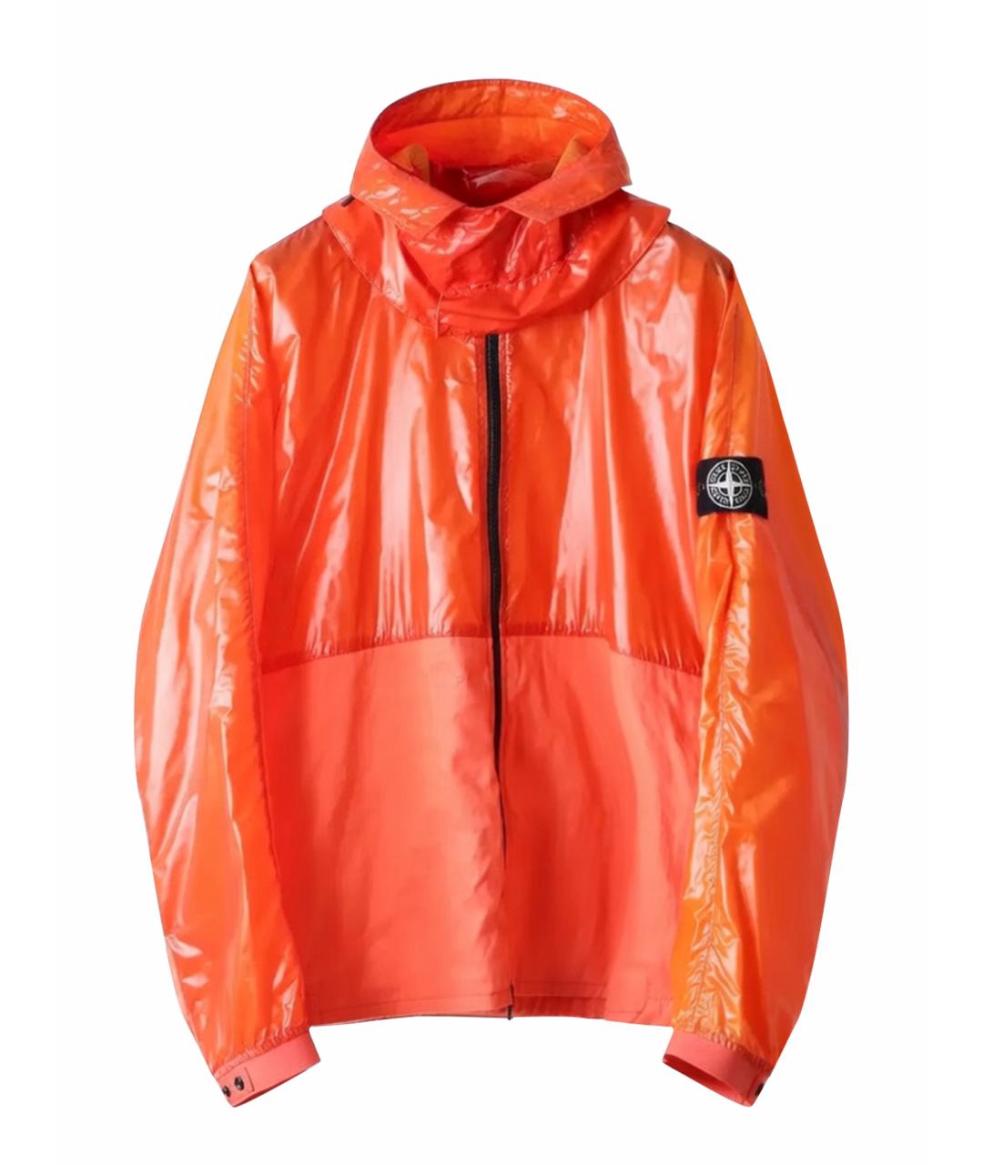 STONE ISLAND Оранжевая полиуретановая куртка, фото 1
