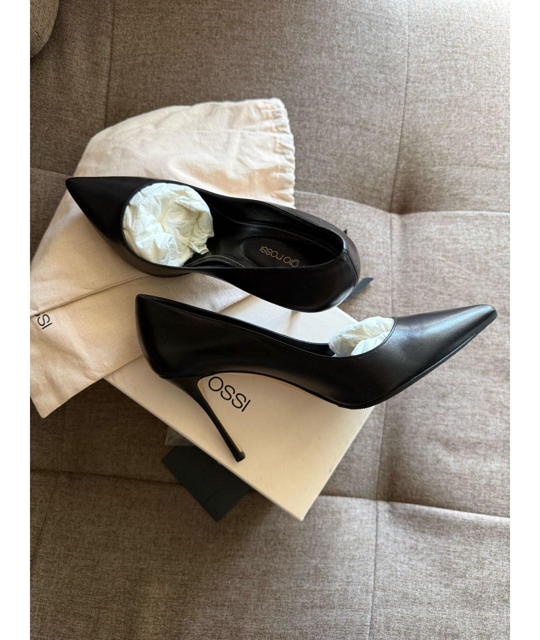 SERGIO ROSSI Черные кожаные туфли, фото 7