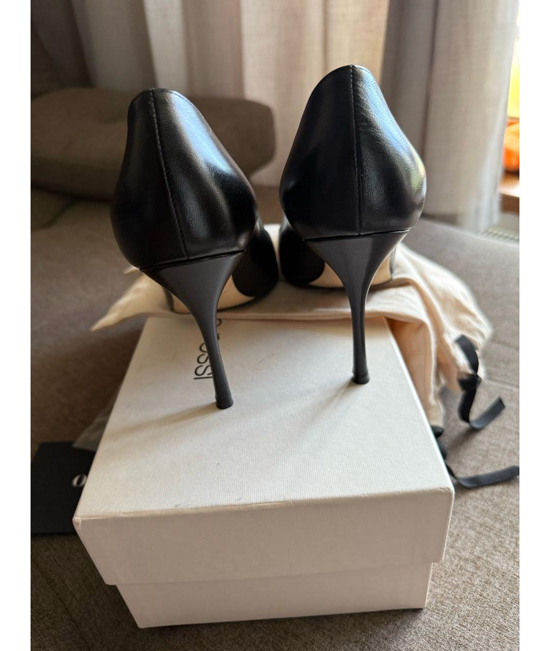 SERGIO ROSSI Черные кожаные туфли, фото 2