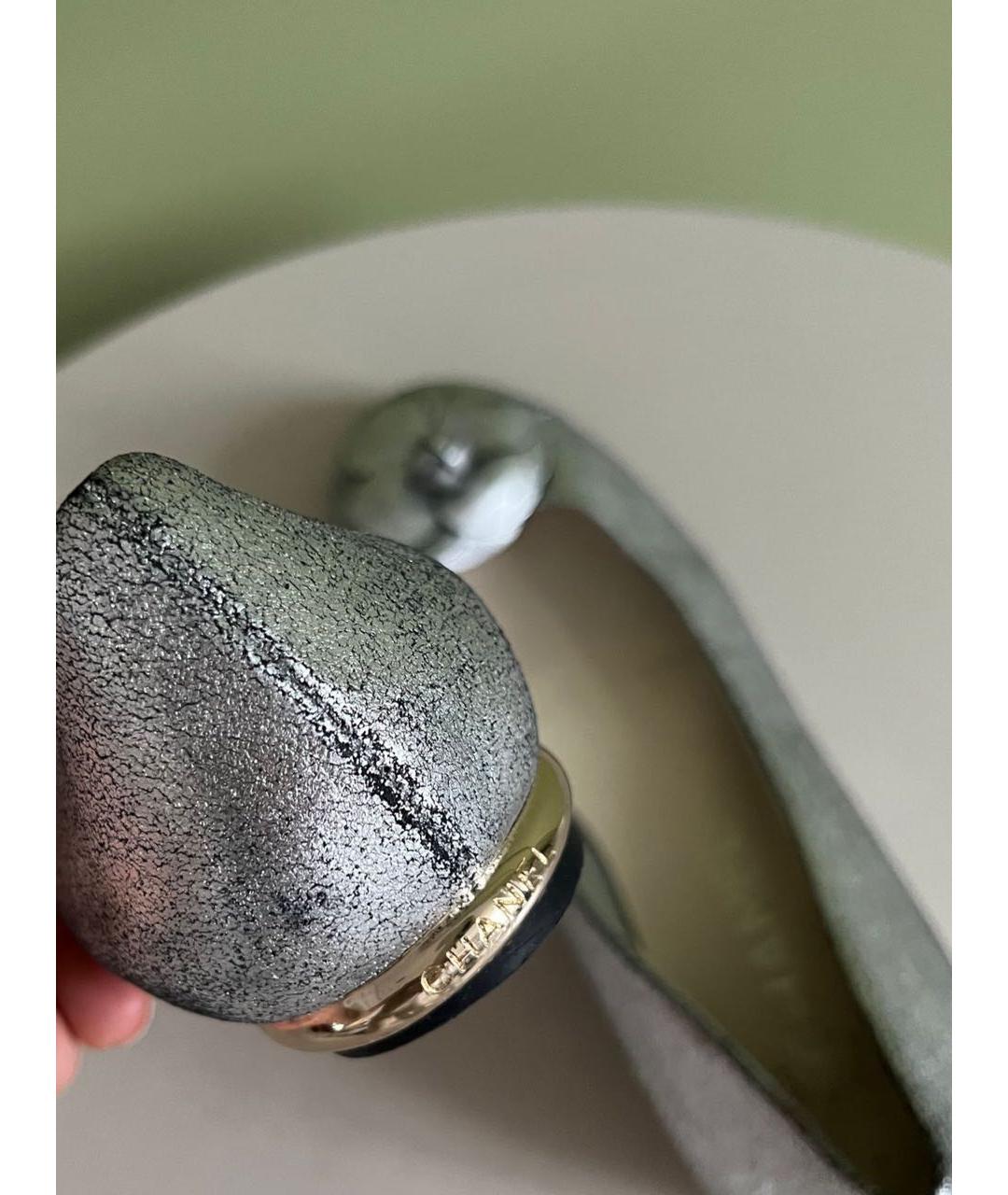 CHANEL Серебряные балетки, фото 6