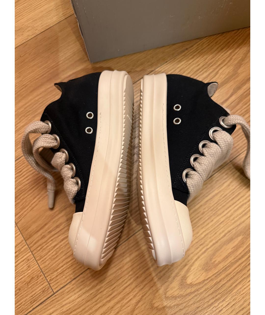 RICK OWENS DRKSHDW Черные текстильные кеды, фото 5