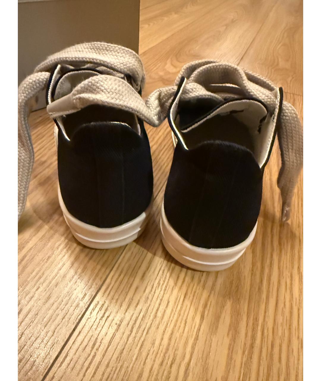 RICK OWENS DRKSHDW Черные текстильные кеды, фото 3