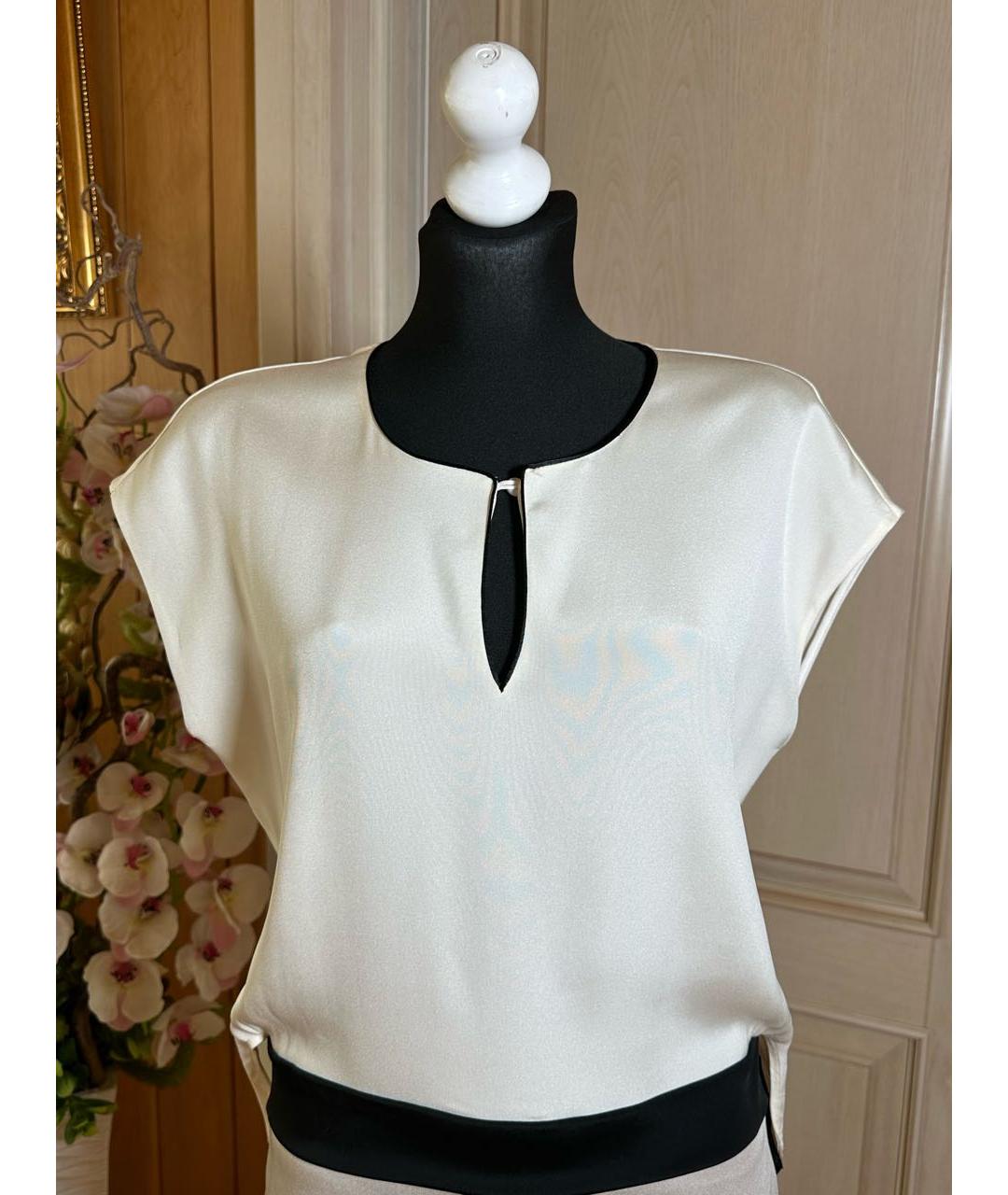 BLUMARINE Белое ацетатное коктейльное платье, фото 6