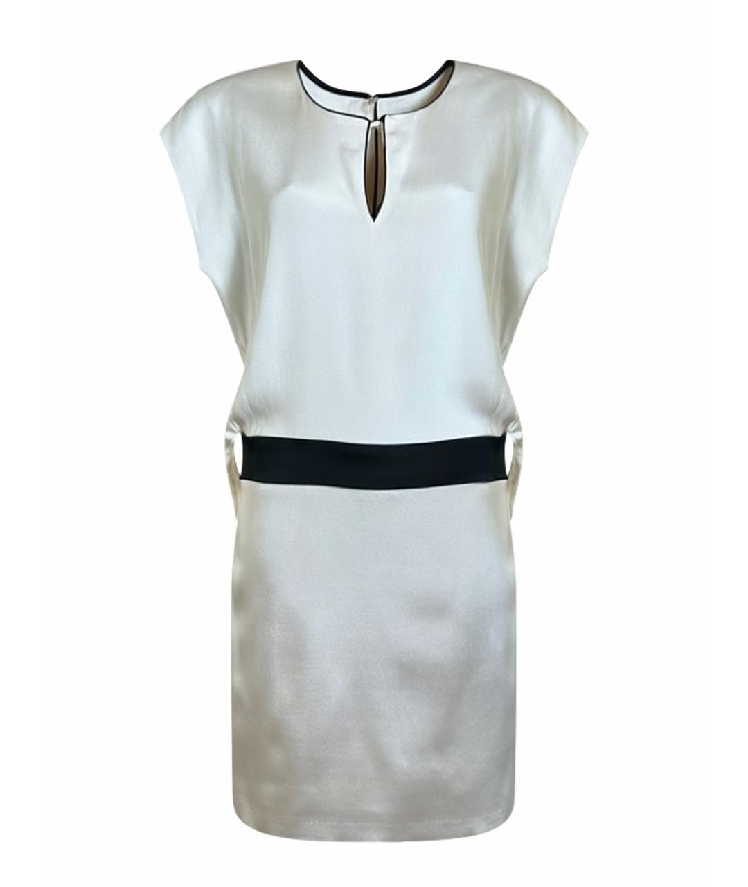 BLUMARINE Белое ацетатное коктейльное платье, фото 1