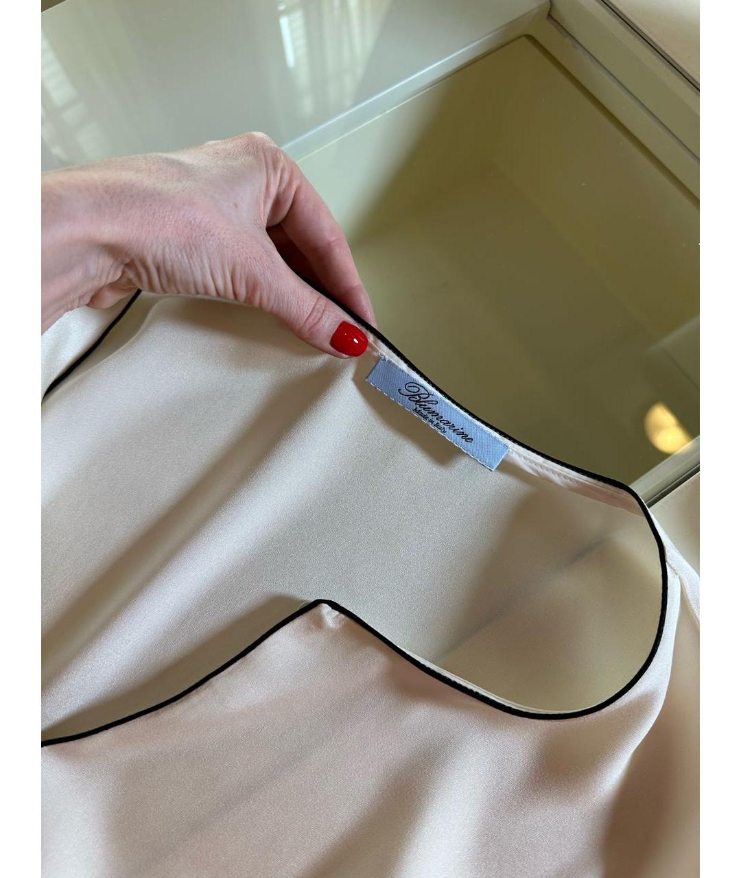 BLUMARINE Белое ацетатное коктейльное платье, фото 3