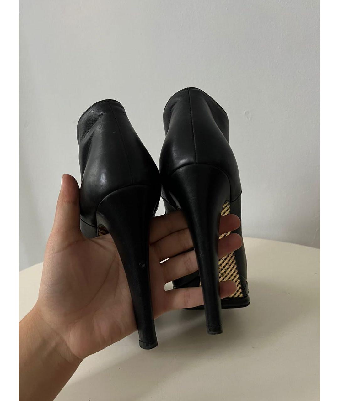 CHANEL Черные кожаные ботильоны, фото 4