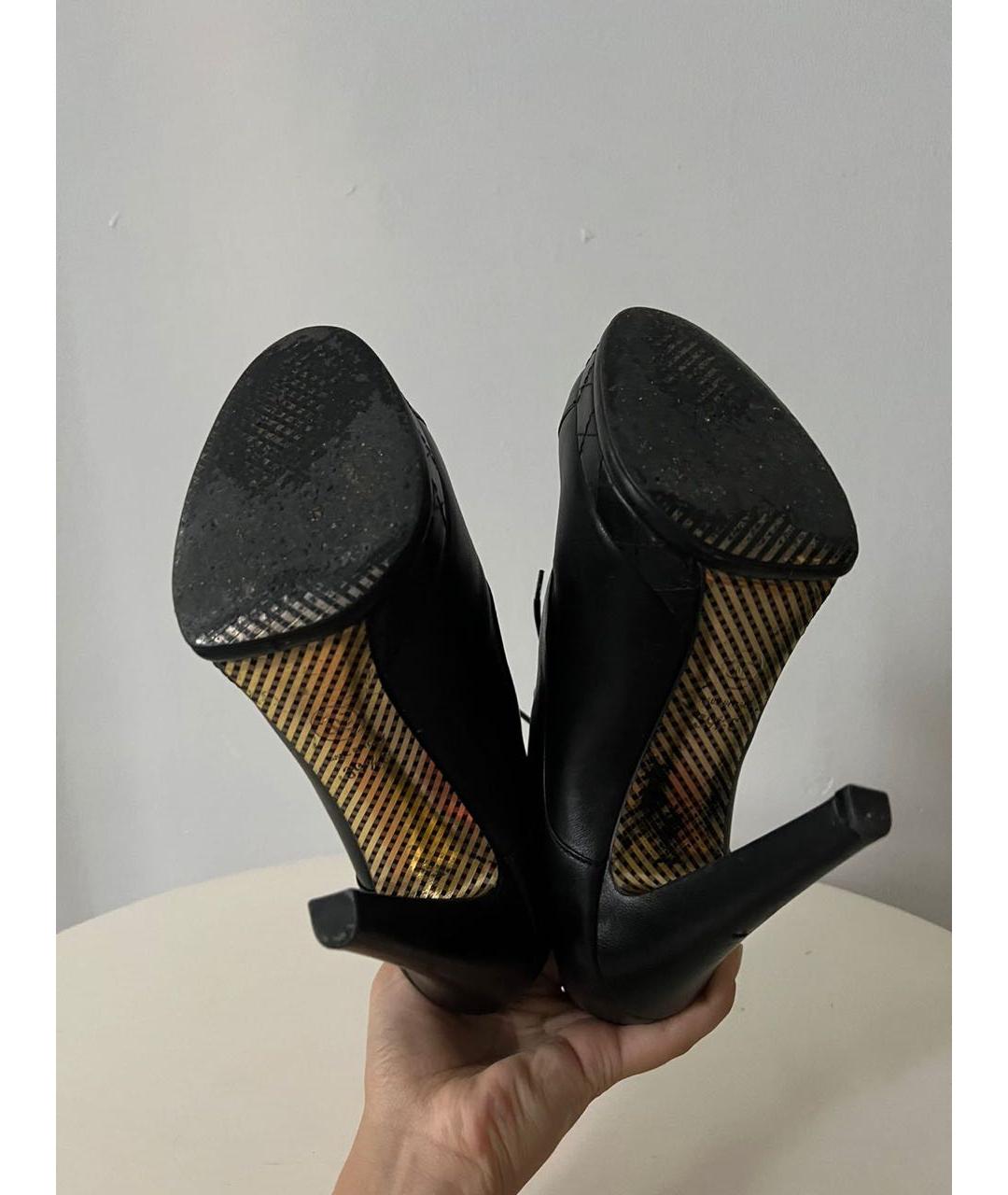 CHANEL Черные кожаные ботильоны, фото 5