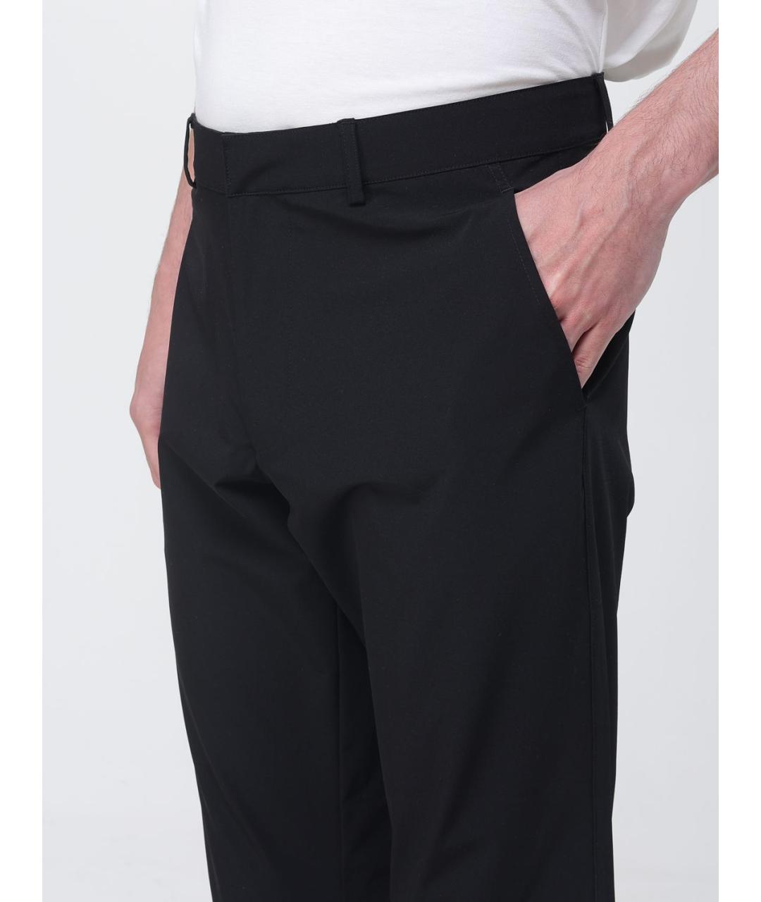 EA7 Черные полиамидовые повседневные брюки, фото 3