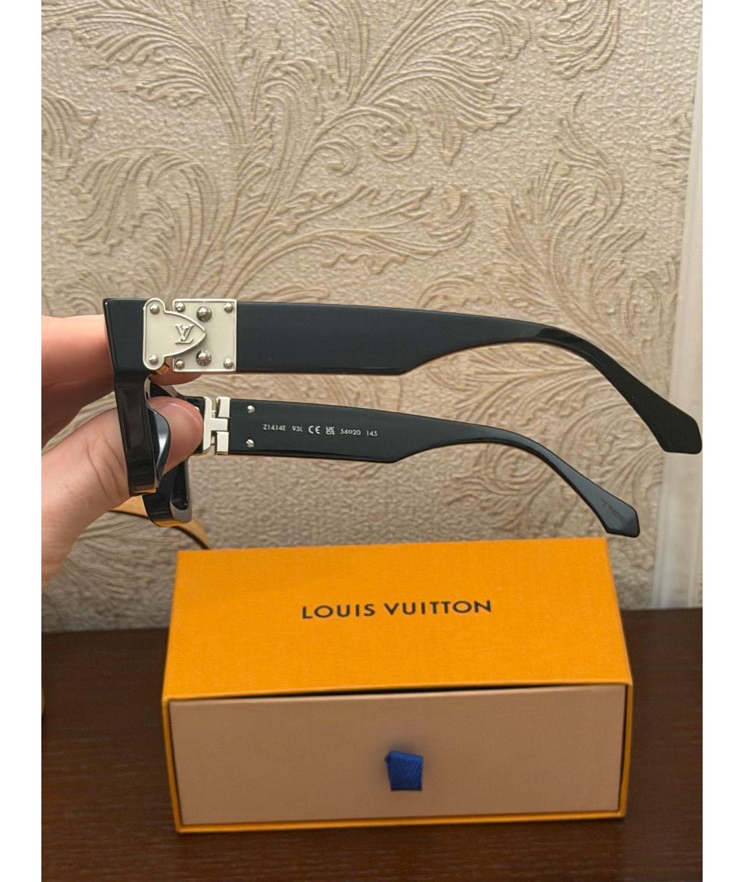 LOUIS VUITTON Черные пластиковые солнцезащитные очки, фото 2