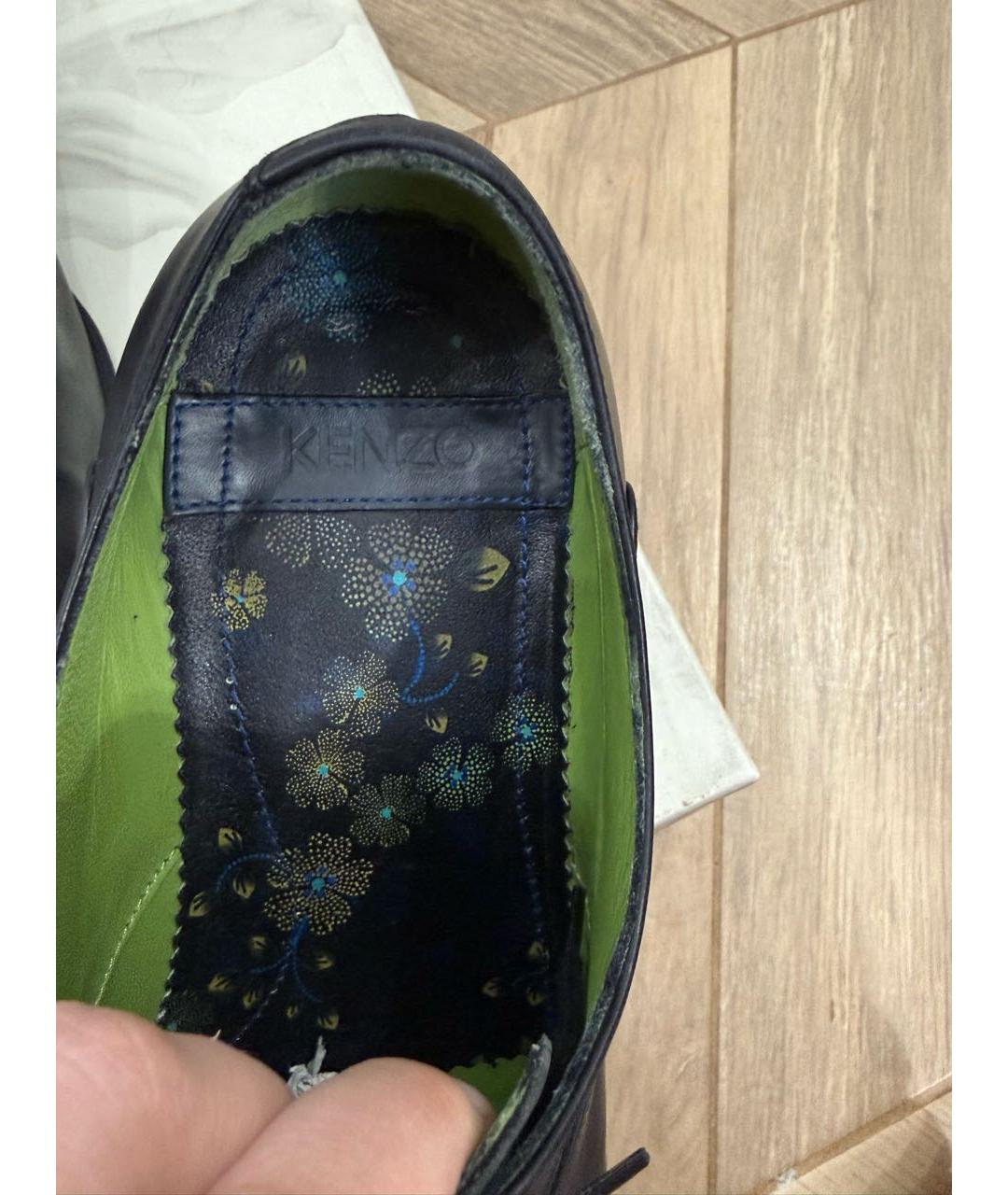 KENZO Черные кожаные туфли, фото 6