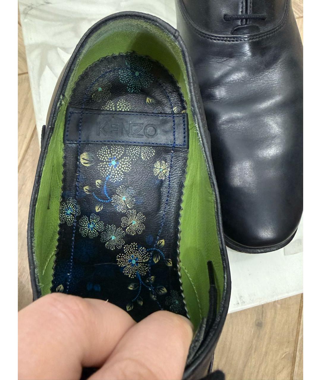 KENZO Черные кожаные туфли, фото 5