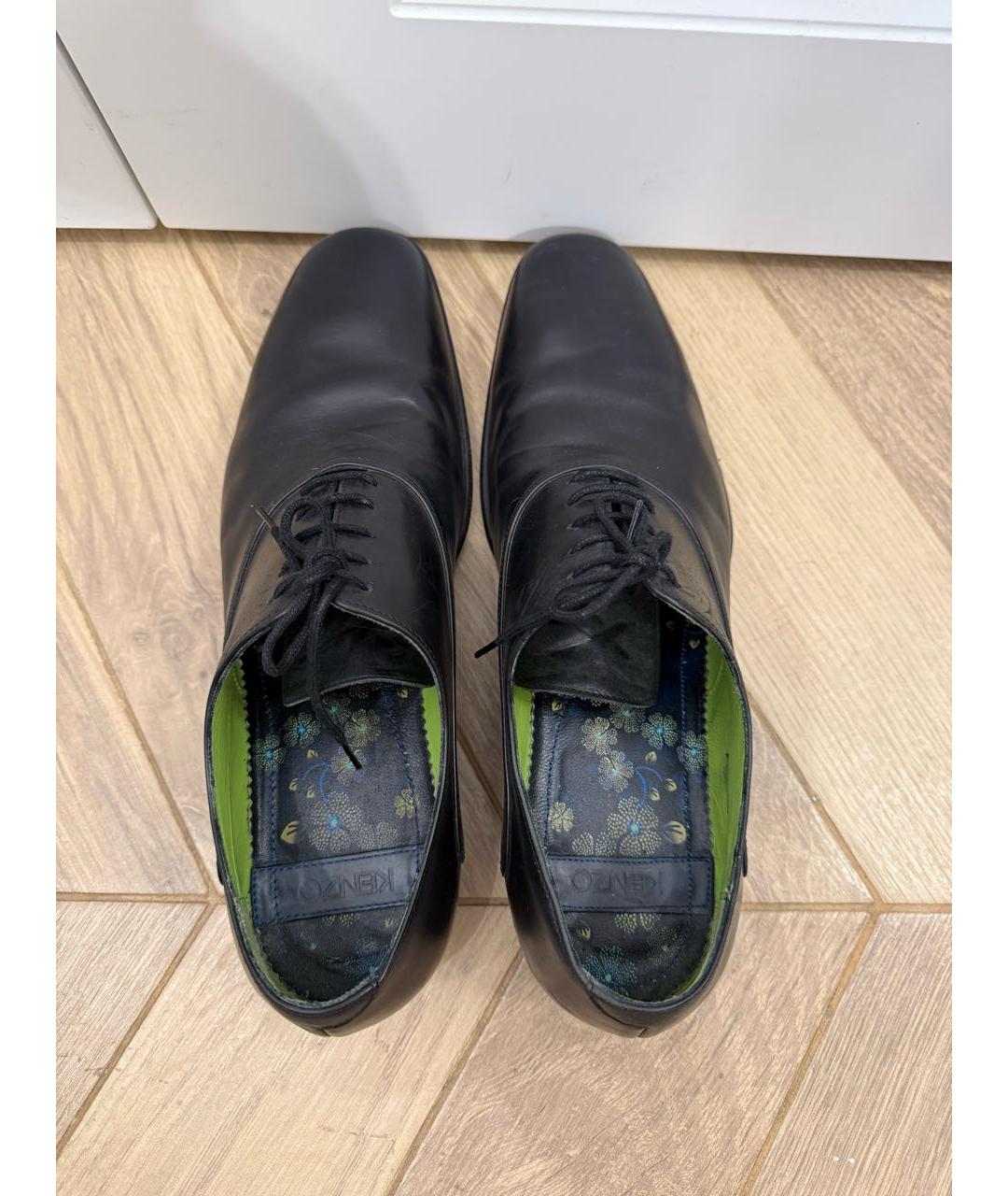 KENZO Черные кожаные туфли, фото 3