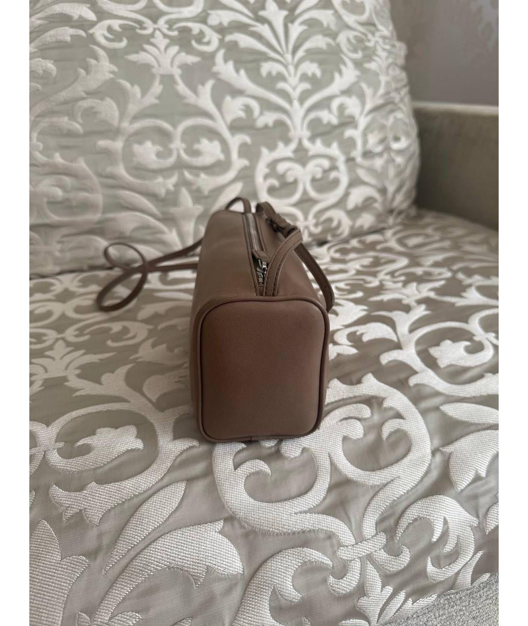 THE ROW Коричневая кожаная сумка с короткими ручками, фото 3