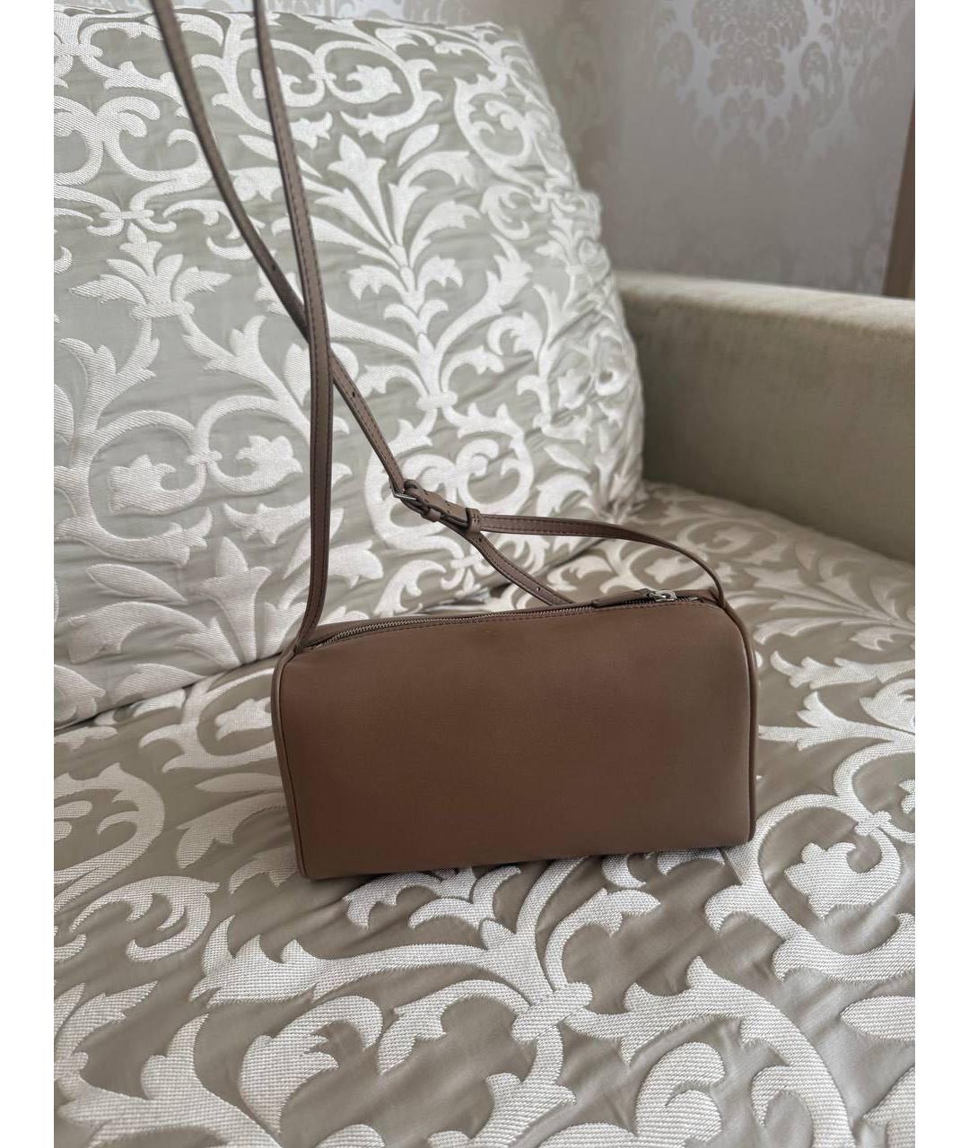 THE ROW Коричневая кожаная сумка с короткими ручками, фото 2