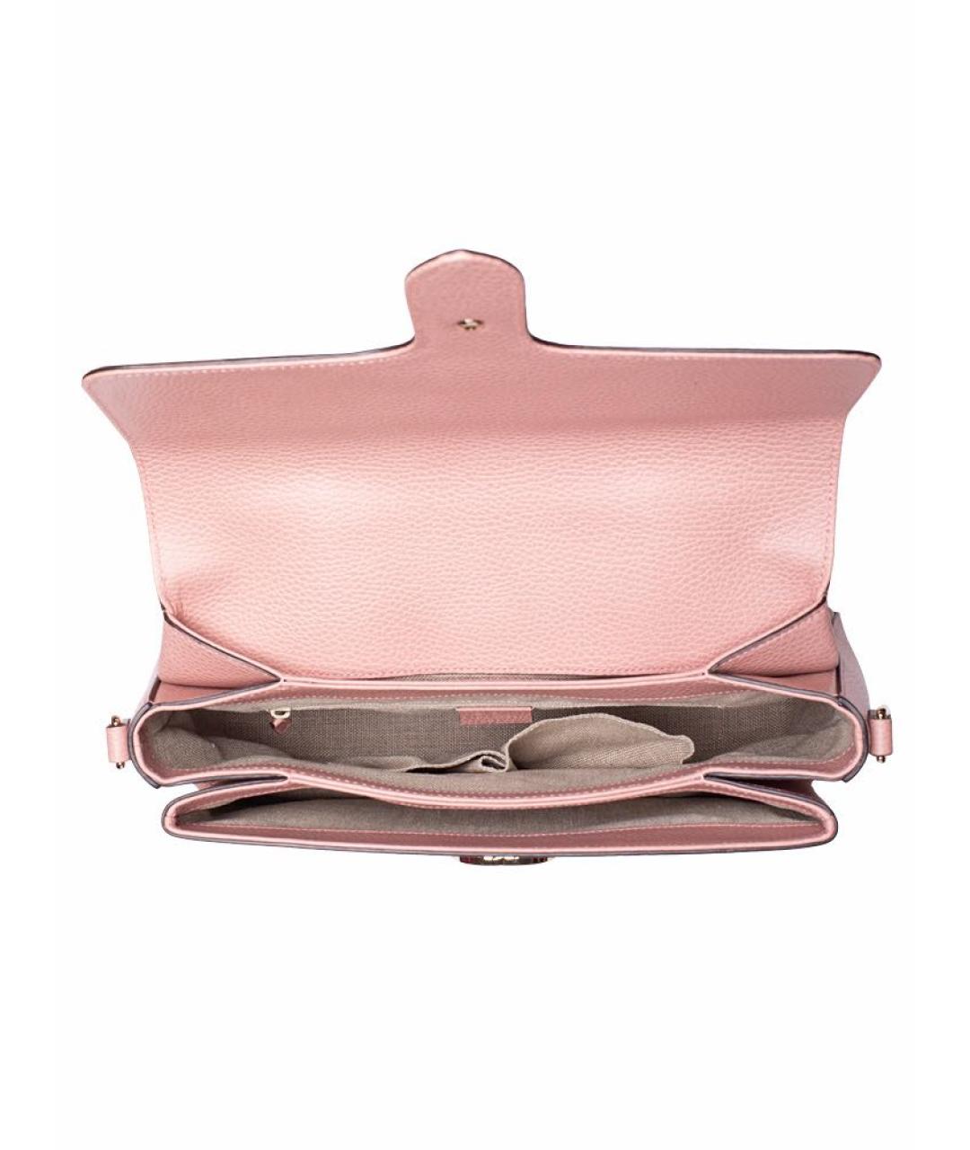 GUCCI Розовая кожаная сумка с короткими ручками, фото 4