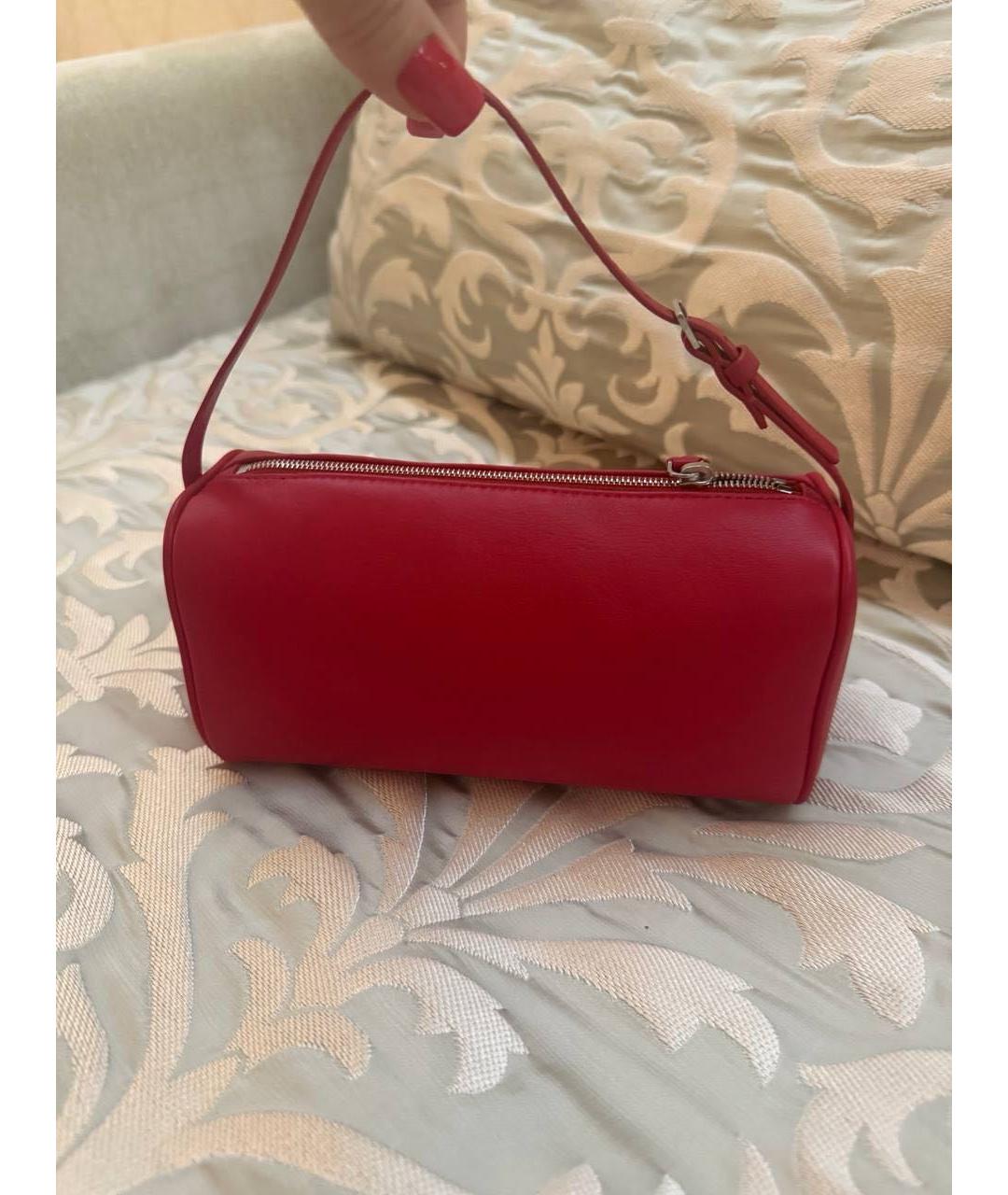 THE ROW Красная кожаная сумка с короткими ручками, фото 2