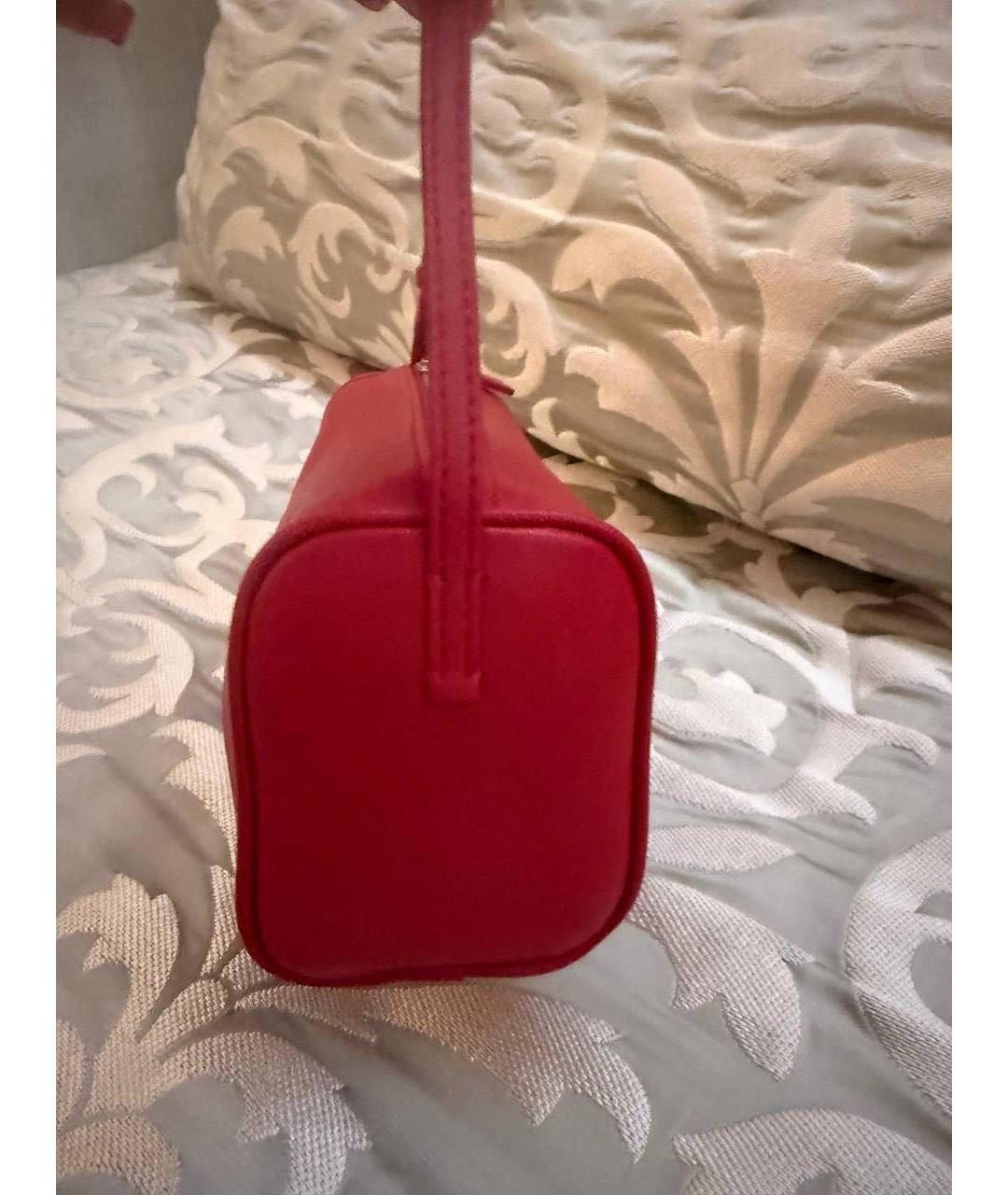THE ROW Красная кожаная сумка с короткими ручками, фото 3