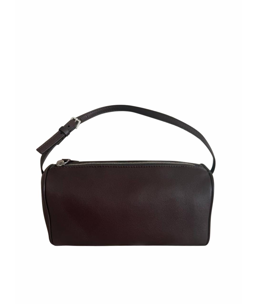 THE ROW Коричневая кожаная сумка с короткими ручками, фото 4