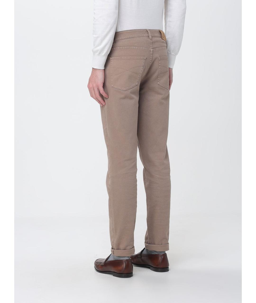 BRUNELLO CUCINELLI Бежевые прямые джинсы, фото 3