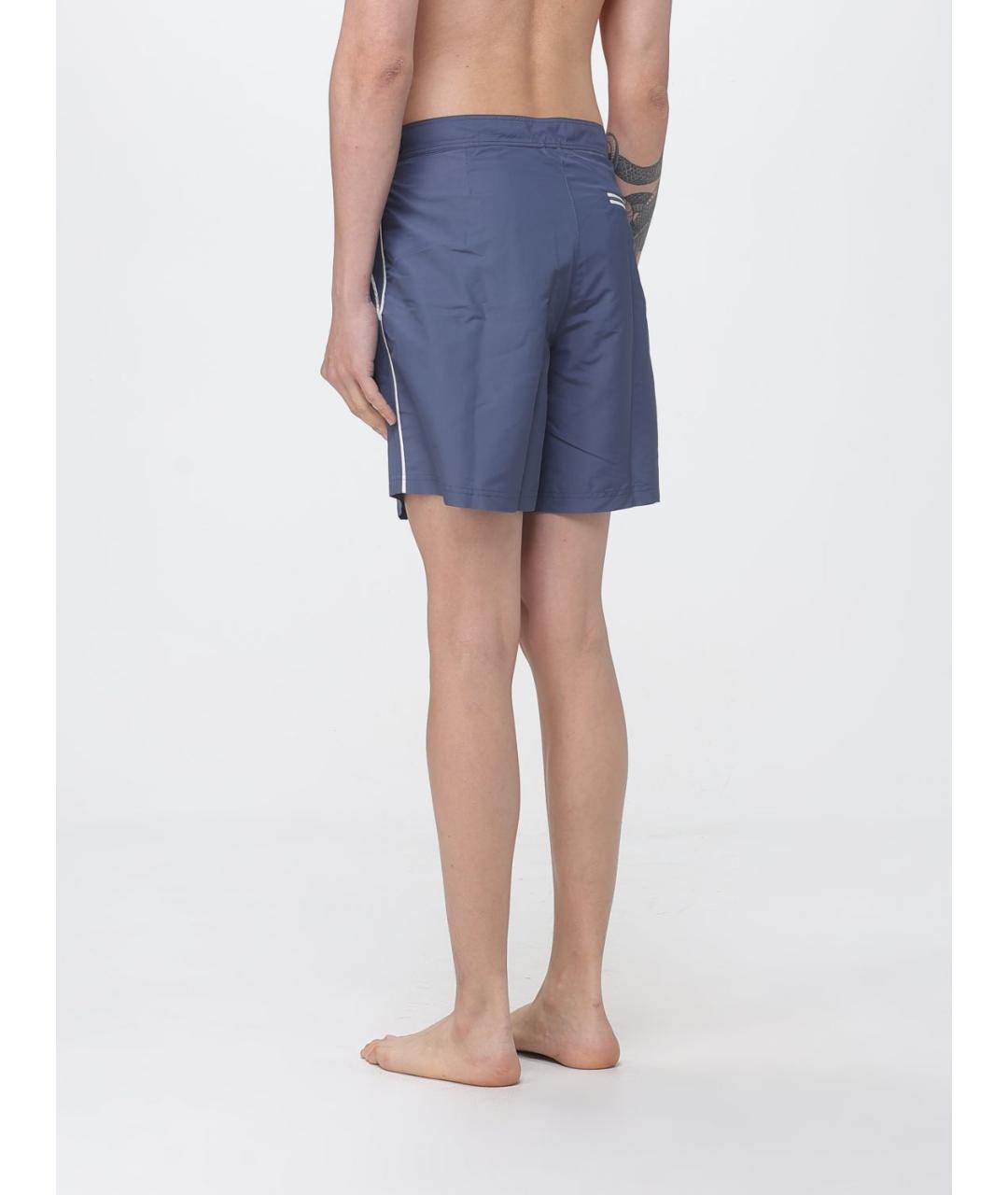 BRUNELLO CUCINELLI Синие полиамидовые шорты, фото 2