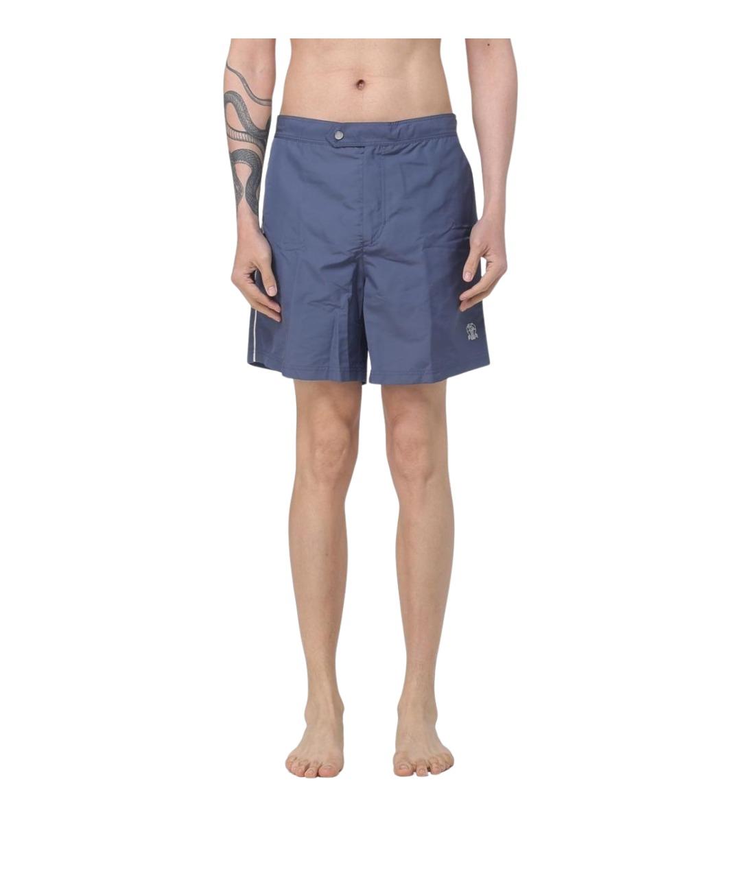 BRUNELLO CUCINELLI Синие полиамидовые шорты, фото 1