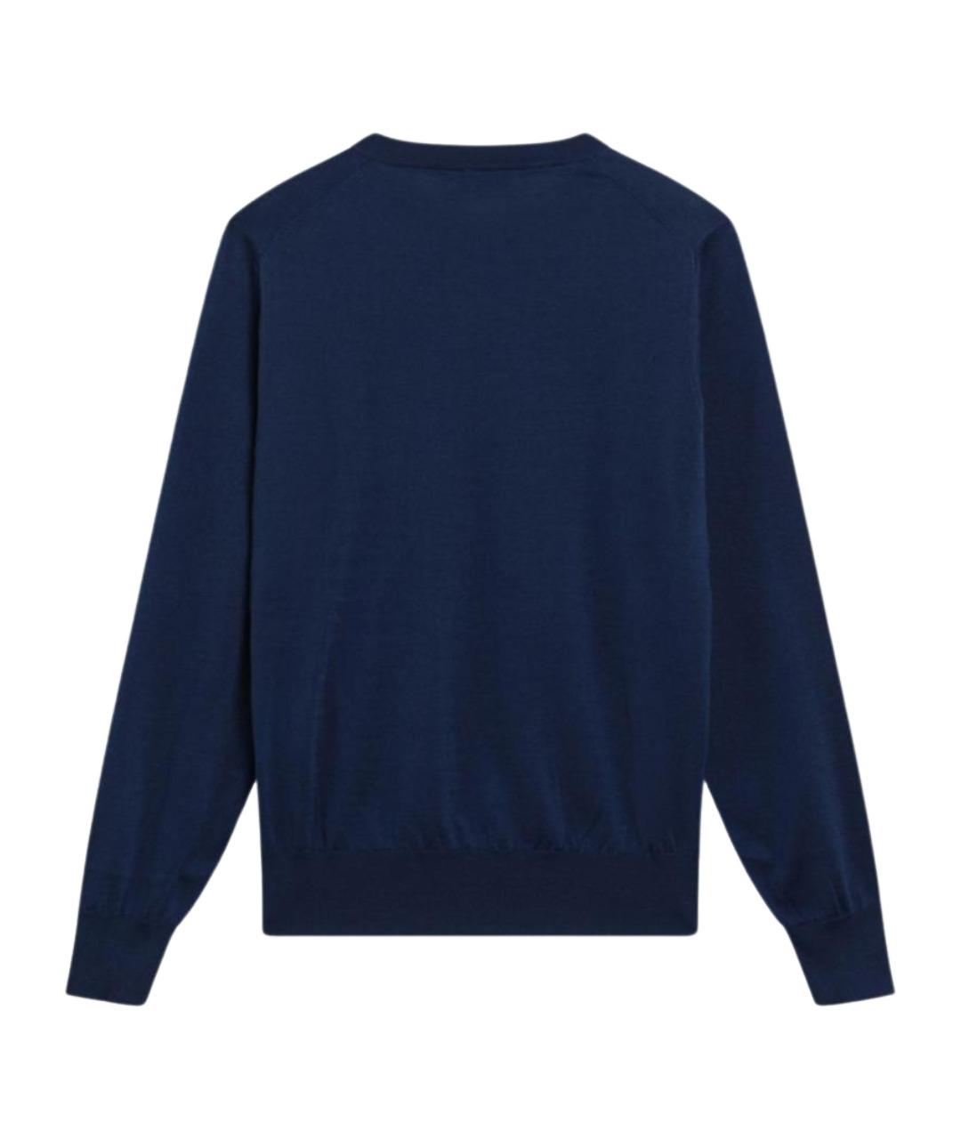 BRUNELLO CUCINELLI Темно-синий хлопковый джемпер / свитер, фото 3